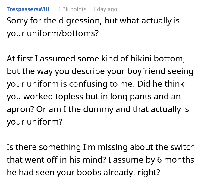 BF Is Fine With GF Working As Topless Maid To Pay For College, Dumps Her After Seeing Her In Uniform BF Is Fine With GF Working As Topless Maid To Pay For College, Dumps Her After Seeing Her In Uniform