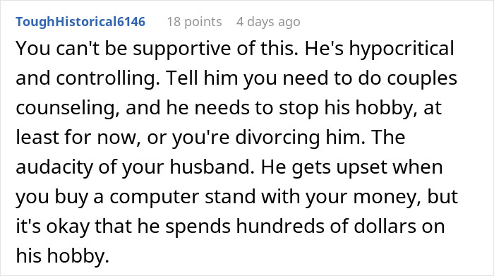 “I Don’t Understand How Stressed He Gets”: Wife Calls Husband Out On His Expensive Hobby “I Don’t Understand How Stressed He Gets”: Wife Calls Husband Out On His Expensive Hobby
