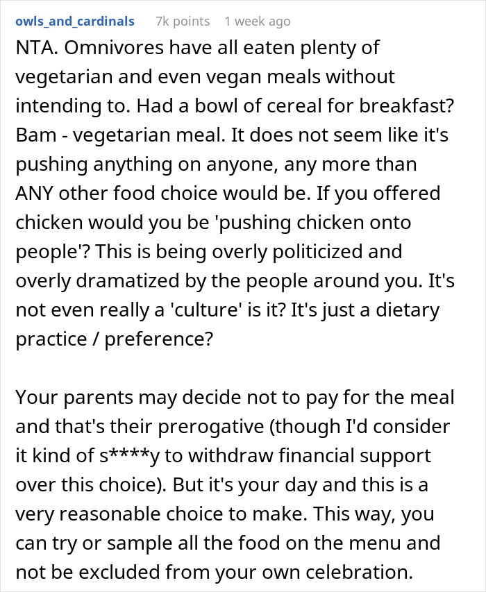“Disrespectful”: Couple Called Out For Their Vegetarian Wedding Menu, Ask Who’s In The Wrong “Disrespectful”: Couple Called Out For Their Vegetarian Wedding Menu, Ask Who’s In The Wrong