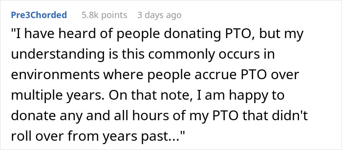 “It Finally Happened”: Woman Is Furious After Boss Expects Her To “Donate” PTO To A Coworker “It Finally Happened”: Woman Is Furious After Boss Expects Her To “Donate” PTO To A Coworker
