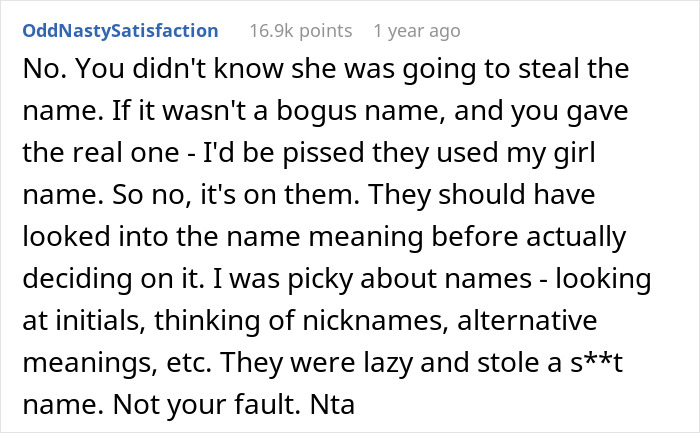 Woman Gives Friend A Fake Baby Name, They Steal It And Find Out The Hard Way What It Means Woman Gives Friend A Fake Baby Name, They Steal It And Find Out The Hard Way What It Means