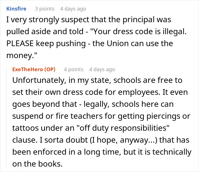 Teacher Banned From Wearing Sneakers Due To Dress Code, Responds With Goth Platform Boots Teacher Banned From Wearing Sneakers Due To Dress Code, Responds With Goth Platform Boots