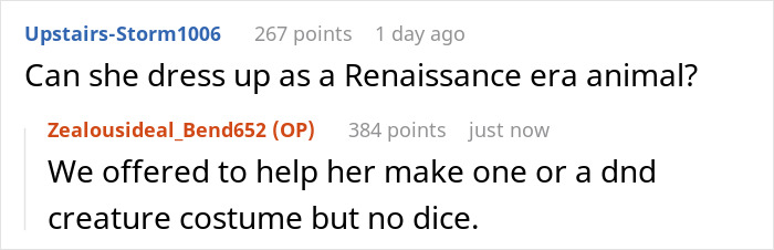 25YO Refuses To Take 12YO Sister To Renaissance Fair Because She Insists On Wearing Furry Outfit 25YO Refuses To Take 12YO Sister To Renaissance Fair Because She Insists On Wearing Furry Outfit