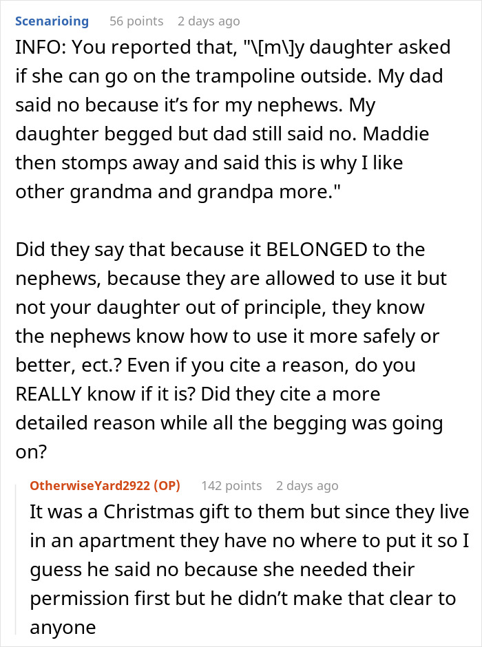 Grandparents Favor Other Grandkids, Furious To Learn 7YO Favors Other Grandparents Too Grandparents Favor Other Grandkids, Furious To Learn 7YO Favors Other Grandparents Too