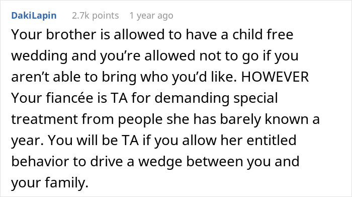 Guy Decides To Skip Only Brother’s Wedding As His Fiancée’s Kid Is Not Invited, Upsets Family Guy Decides To Skip Only Brother’s Wedding As His Fiancée’s Kid Is Not Invited, Upsets Family