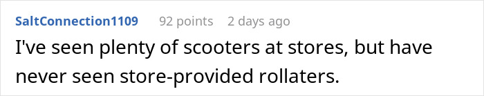 Lady Tries To Grab Man’s Rollator Wanting To Use It For Herself, Follows Him To His Car Lady Tries To Grab Man’s Rollator Wanting To Use It For Herself, Follows Him To His Car