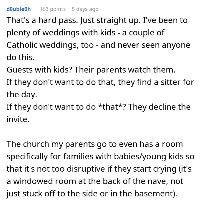 Wedding Guest Expected To Be A Free Babysitter, Uncovers The Real Reason They Wanted To Hide Her Wedding Guest Expected To Be A Free Babysitter, Uncovers The Real Reason They Wanted To Hide Her