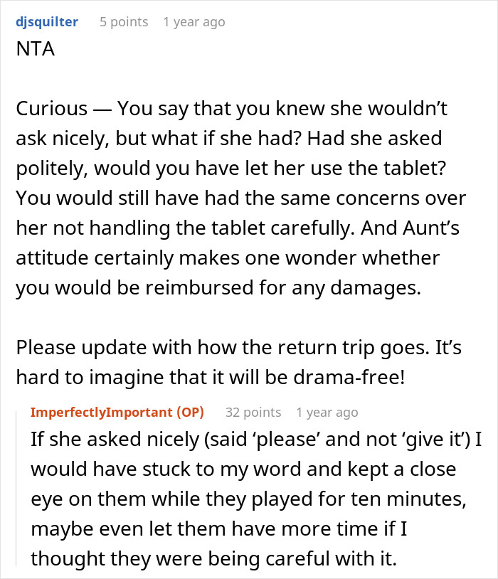 Unprepared Aunt Desperately Asks Teenager To Give Tablet To Her Kids On A Long Flight, He Pettily Refuses Unprepared Aunt Desperately Asks Teenager To Give Tablet To Her Kids On A Long Flight, He Pettily Refuses
