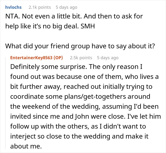 Couple Count On Friend’s Help After Not Inviting Him To The Wedding, Get A Reality Check Couple Count On Friend’s Help After Not Inviting Him To The Wedding, Get A Reality Check