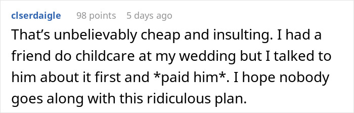 Wedding Guest Expected To Be A Free Babysitter, Uncovers The Real Reason They Wanted To Hide Her Wedding Guest Expected To Be A Free Babysitter, Uncovers The Real Reason They Wanted To Hide Her