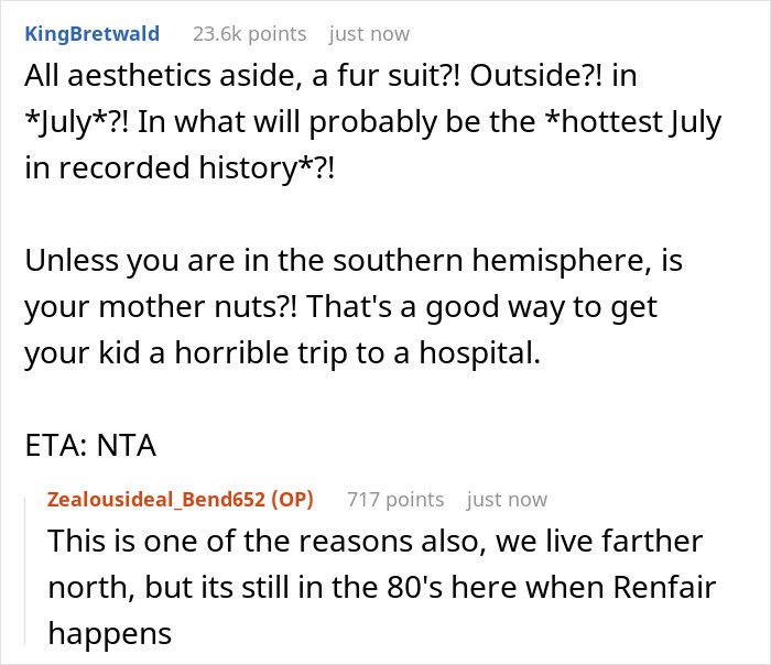 25YO Refuses To Take 12YO Sister To Renaissance Fair Because She Insists On Wearing Furry Outfit 25YO Refuses To Take 12YO Sister To Renaissance Fair Because She Insists On Wearing Furry Outfit