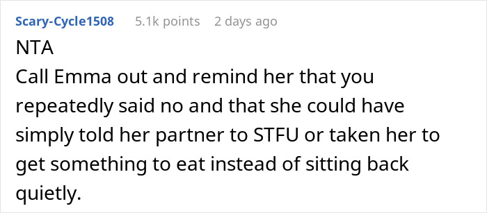 Man Called Selfish And Heartless For Not Sharing Half Of His Food With A Pregnant Woman Man Called Selfish And Heartless For Not Sharing Half Of His Food With A Pregnant Woman