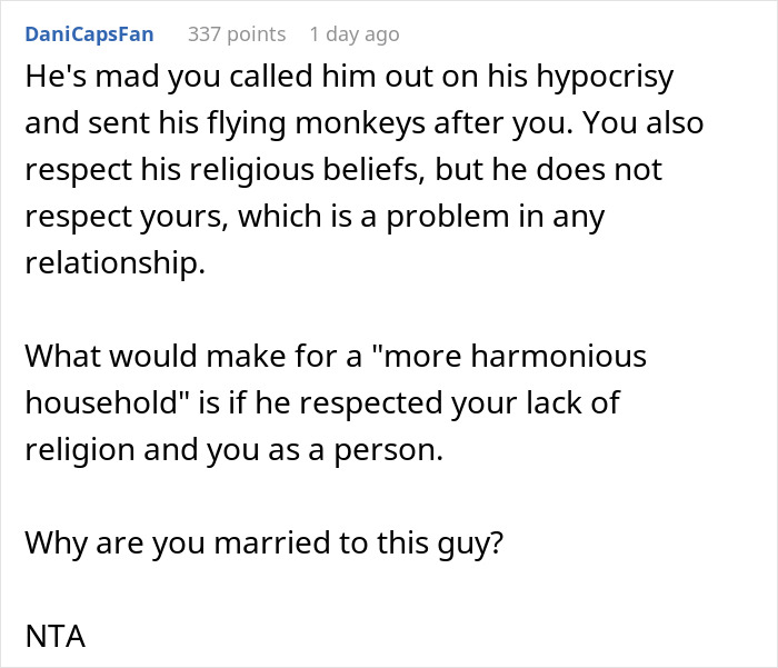 Woman Agrees To Convert If Husband Agrees To Actually Be A Good Christian, Triggers Him Woman Agrees To Convert If Husband Agrees To Actually Be A Good Christian, Triggers Him