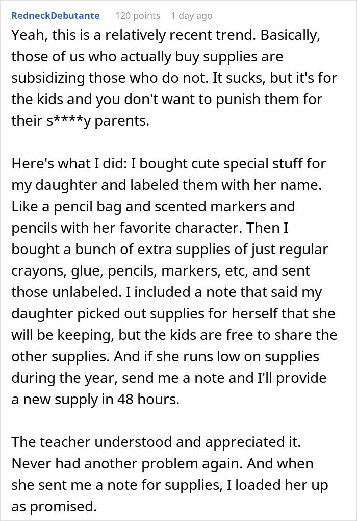 “I Basically Wrote Her Name On Everything To Prevent Theft”: Daughter Shamed, Mom Calls Teacher “I Basically Wrote Her Name On Everything To Prevent Theft”: Daughter Shamed, Mom Calls Teacher