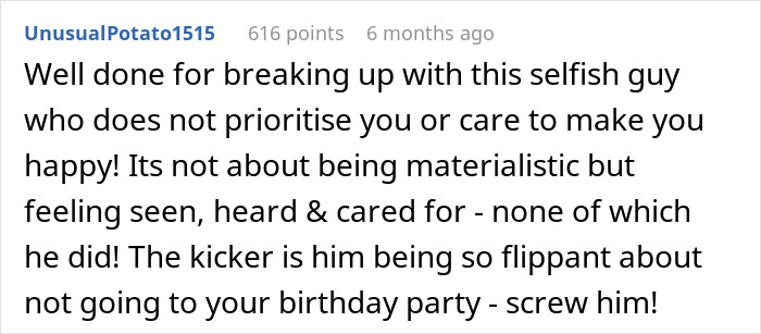 “Next-Level Douchery”: An Awful Birthday Gift From Boyfriend Ruins A 4-Year Relationship “Next-Level Douchery”: An Awful Birthday Gift From Boyfriend Ruins A 4-Year Relationship