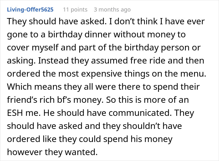 Man Dumps GF After She Expects Him To Foot $1,100 Bill Since He’s “The Man,” Starts To Regret It Man Dumps GF After She Expects Him To Foot $1,100 Bill Since He’s “The Man,” Starts To Regret It