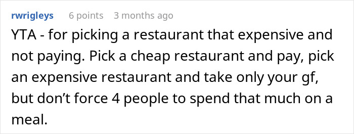 Man Dumps GF After She Expects Him To Foot $1,100 Bill Since He’s “The Man,” Starts To Regret It Man Dumps GF After She Expects Him To Foot $1,100 Bill Since He’s “The Man,” Starts To Regret It