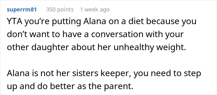 Parent Denies Punishing Their Skinny Twin After She Discovers True Motive Behind Family's Diet Shift Parent Denies Punishing Their Skinny Twin After She Discovers True Motive Behind Family's Diet Shift