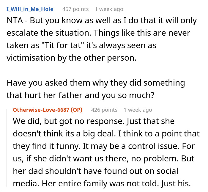 Mom-To-Be Doesn't See A Big Deal In Not Inviting Dad To Wedding, Stepmom Cancels Baby Shower Mom-To-Be Doesn't See A Big Deal In Not Inviting Dad To Wedding, Stepmom Cancels Baby Shower