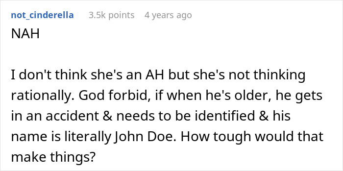 Husband Refuses To Name Son 'John Doe' Thinking About The Problems He'll Face, Upsets Wife Husband Refuses To Name Son 'John Doe' Thinking About The Problems He'll Face, Upsets Wife