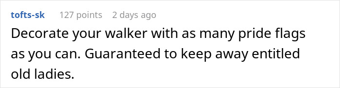 Lady Tries To Grab Man’s Rollator Wanting To Use It For Herself, Follows Him To His Car Lady Tries To Grab Man’s Rollator Wanting To Use It For Herself, Follows Him To His Car