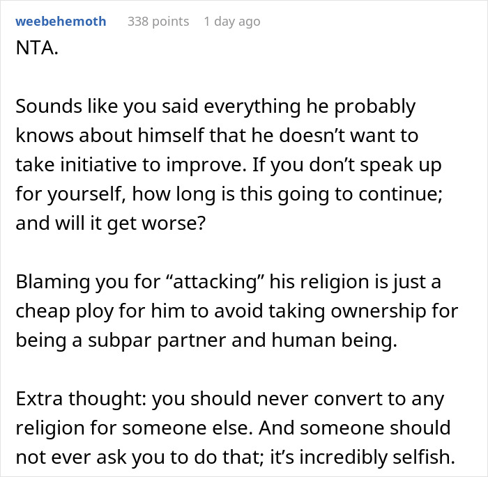 Woman Agrees To Convert If Husband Agrees To Actually Be A Good Christian, Triggers Him Woman Agrees To Convert If Husband Agrees To Actually Be A Good Christian, Triggers Him