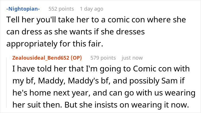 25YO Refuses To Take 12YO Sister To Renaissance Fair Because She Insists On Wearing Furry Outfit 25YO Refuses To Take 12YO Sister To Renaissance Fair Because She Insists On Wearing Furry Outfit