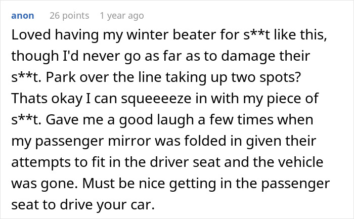 Person Gets Revenge On Neighbor, Makes Sure They Never Park Outside The Lines Again Person Gets Revenge On Neighbor, Makes Sure They Never Park Outside The Lines Again