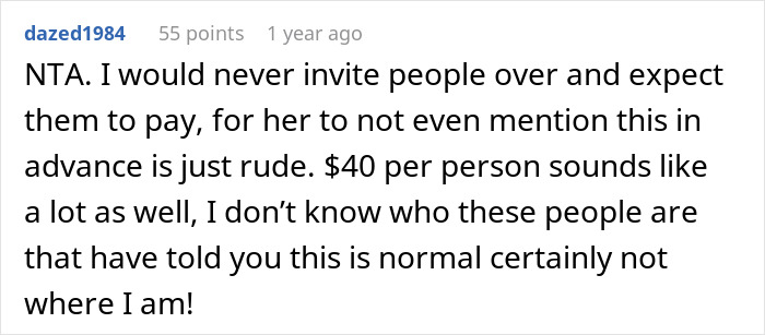 Unexpected Dinner Party Charge Leaves Guests Outraged: “I Didn’t Do This For Free” Unexpected Dinner Party Charge Leaves Guests Outraged: “I Didn’t Do This For Free”