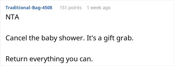 Mom-To-Be Doesn't See A Big Deal In Not Inviting Dad To Wedding, Stepmom Cancels Baby Shower Mom-To-Be Doesn't See A Big Deal In Not Inviting Dad To Wedding, Stepmom Cancels Baby Shower