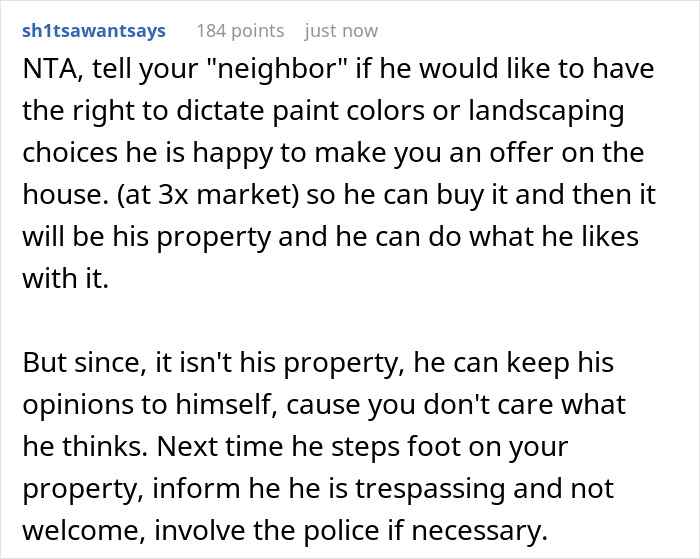 Homeowner Is Sick Of Neighbor's Complaints About Their Bright Color House, Tells Him To Get A Life Homeowner Is Sick Of Neighbor's Complaints About Their Bright Color House, Tells Him To Get A Life