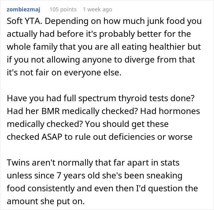 Parent Denies Punishing Their Skinny Twin After She Discovers True Motive Behind Family's Diet Shift Parent Denies Punishing Their Skinny Twin After She Discovers True Motive Behind Family's Diet Shift