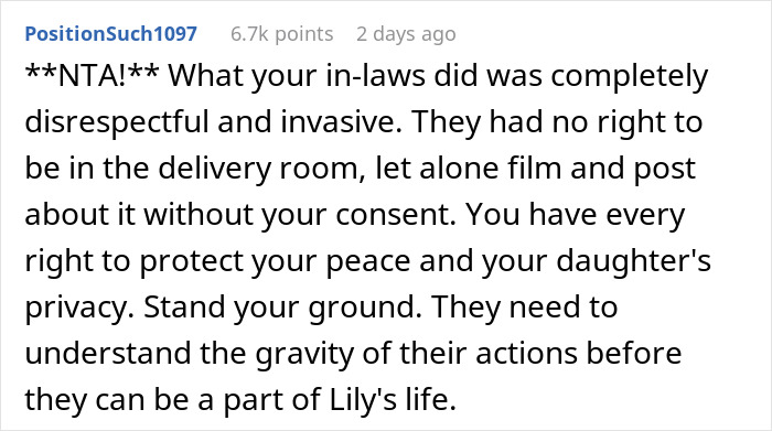 "AITA For Refusing To Let My In-Laws See My Daughter After What They Did During Her Birth?": Mom Shares Story "AITA For Refusing To Let My In-Laws See My Daughter After What They Did During Her Birth?": Mom Shares Story