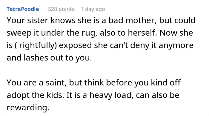 Woman Can’t Believe How Bad Of A Mother Her Sister Is, Gives Her A Harsh Reality Check Woman Can’t Believe How Bad Of A Mother Her Sister Is, Gives Her A Harsh Reality Check