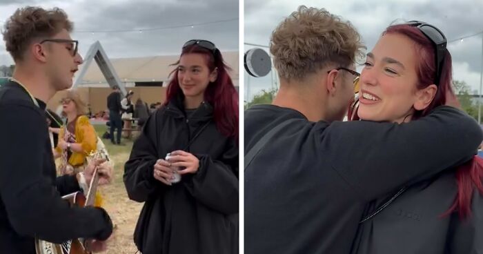 Dua Lipa “Desperate For Escape” As Fan Forces Her To Listen To His Song At Glastonbury