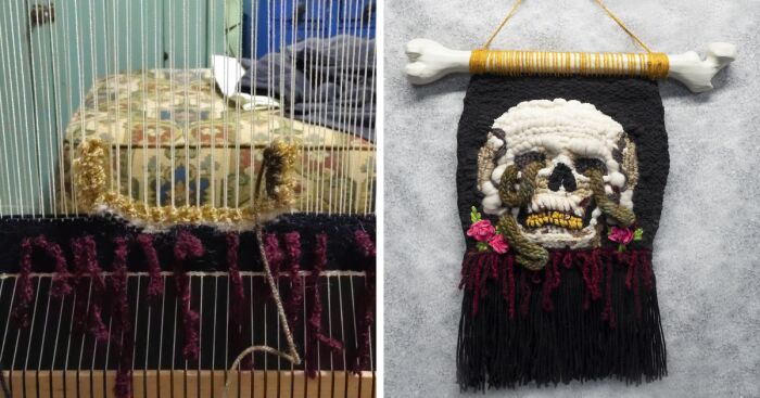 I Am A Beginner Weaver And Here’s The “Death” Tapestry I Made