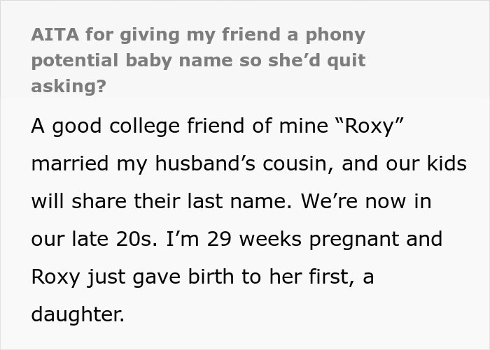 Woman Gives Friend A Fake Baby Name, They Steal It And Find Out The Hard Way What It Means Woman Gives Friend A Fake Baby Name, They Steal It And Find Out The Hard Way What It Means