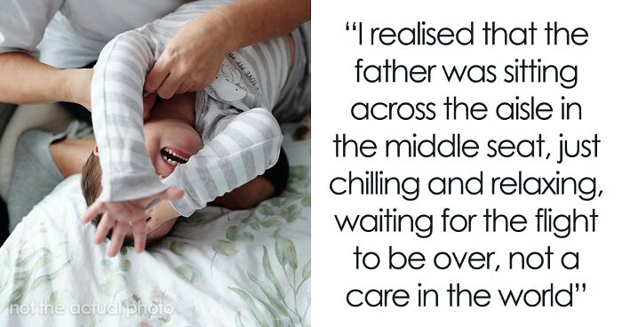“Not A Care In The World”: Dad Shamed For Not Helping Mom Struggling On Flight With 3 Kids