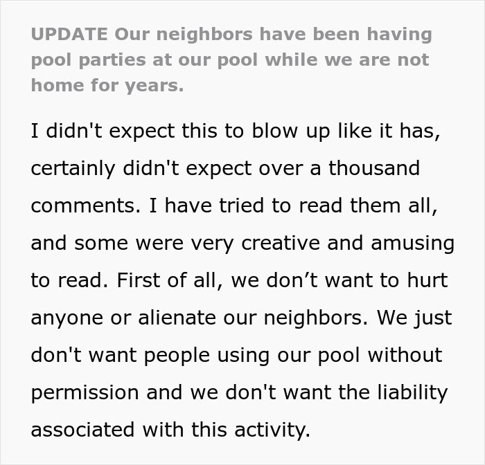 Woman Stayed Home For 4th Of July, Found Out Neighbors Would Use Her Pool While She Was Away Woman Stayed Home For 4th Of July, Found Out Neighbors Would Use Her Pool While She Was Away