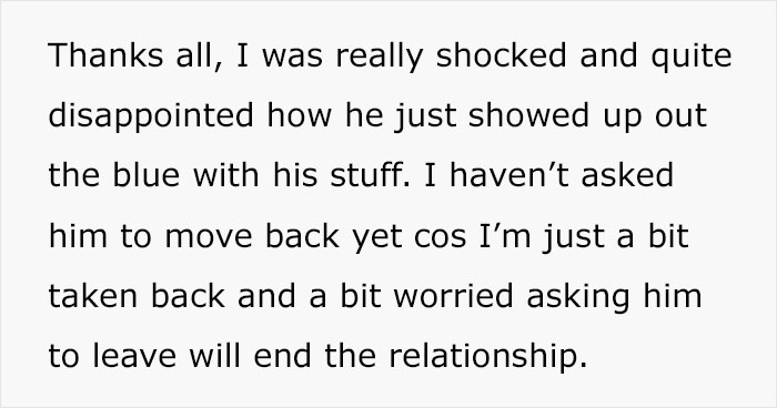BF 'Surprises' GF By Moving Into Her House Without Prior Warning, She Refuses, Gets Dumped BF 'Surprises' GF By Moving Into Her House Without Prior Warning, She Refuses, Gets Dumped