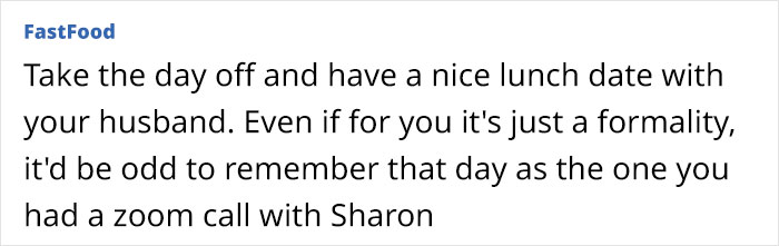 Bride Calls Her Wedding “Merely A Legal Formality”, Refuses To Take The Day Off From Work Bride Calls Her Wedding “Merely A Legal Formality”, Refuses To Take The Day Off From Work
