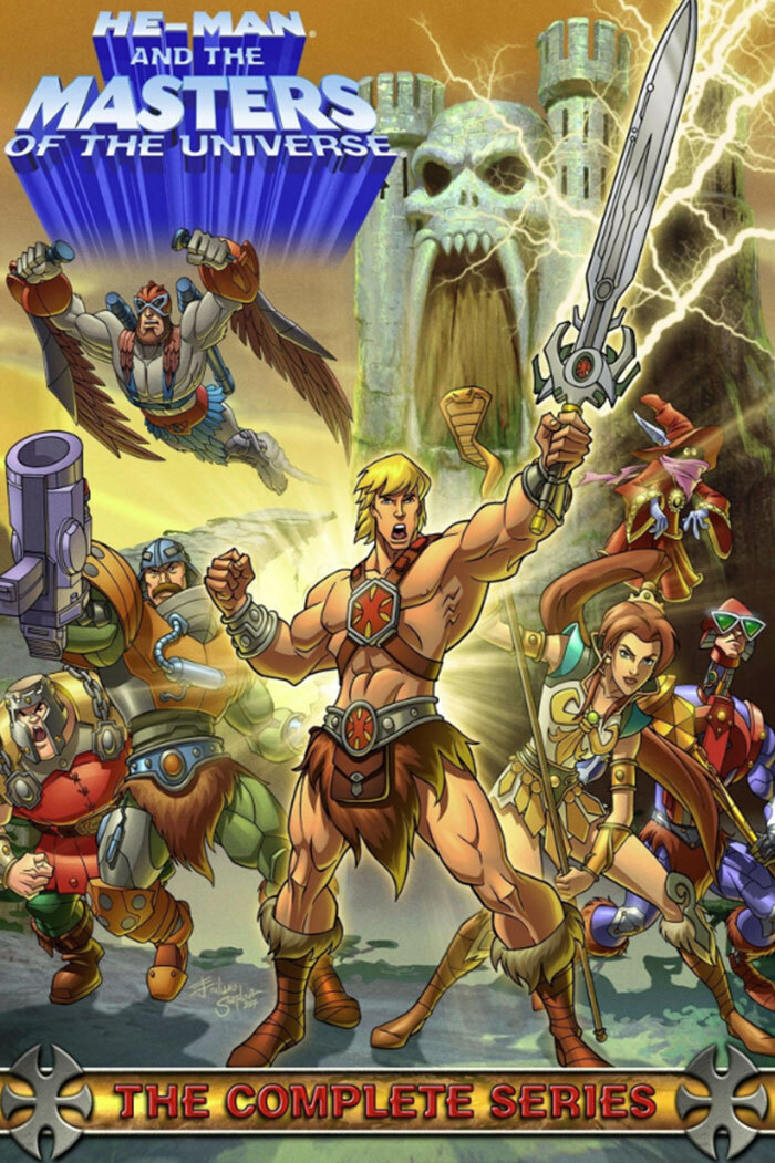 "He-Man and the Masters of the Universe" complete series poster with He-Man and allies in action poses, used in Skeletor memes. "He-Man and the Masters of the Universe" complete series poster with He-Man and allies in action poses, used in Skeletor memes.