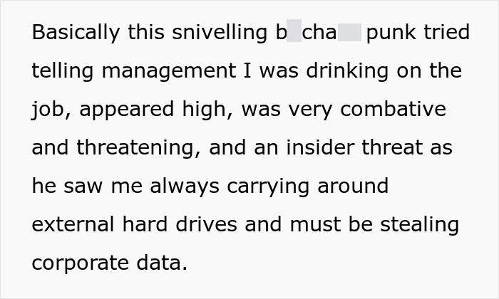 Man Gets In Trouble Because Of Coworker’s Rumors, Gets Revenge By Collecting Real Facts About Him Man Gets In Trouble Because Of Coworker’s Rumors, Gets Revenge By Collecting Real Facts About Him