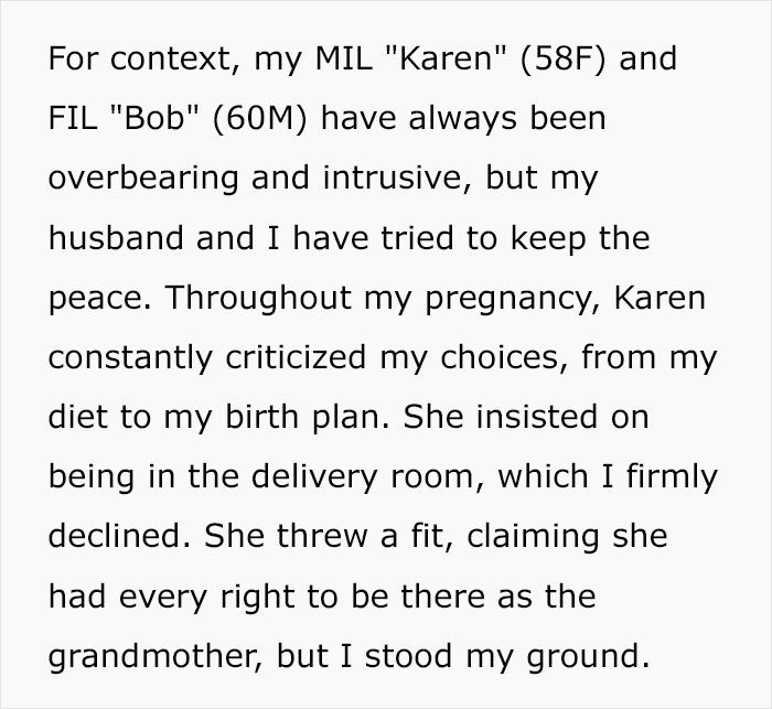 "AITA For Refusing To Let My In-Laws See My Daughter After What They Did During Her Birth?": Mom Shares Story "AITA For Refusing To Let My In-Laws See My Daughter After What They Did During Her Birth?": Mom Shares Story