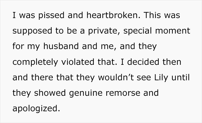 "AITA For Refusing To Let My In-Laws See My Daughter After What They Did During Her Birth?": Mom Shares Story "AITA For Refusing To Let My In-Laws See My Daughter After What They Did During Her Birth?": Mom Shares Story
