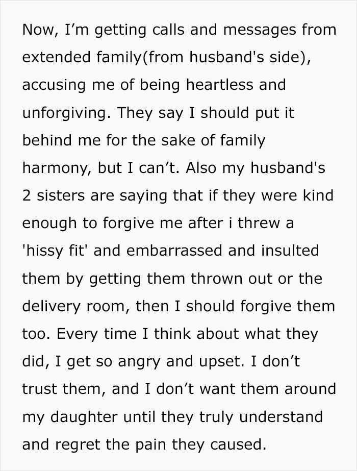 "AITA For Refusing To Let My In-Laws See My Daughter After What They Did During Her Birth?": Mom Shares Story "AITA For Refusing To Let My In-Laws See My Daughter After What They Did During Her Birth?": Mom Shares Story
