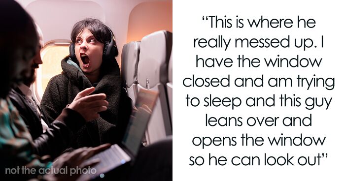 Stinky Guy Keeps Leaning On Woman During Flight, She Just About Starts Screaming At Him