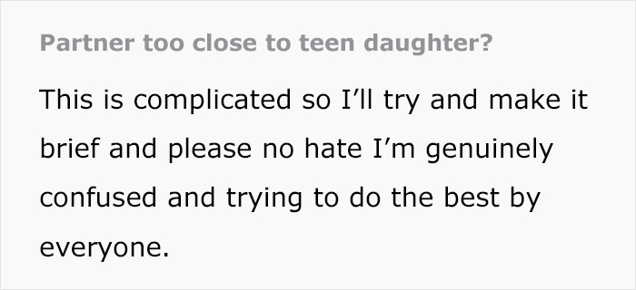 Woman Asks For Advice Online As She’s Disturbed By Her Stepdaughter’s Closeness With Her Dad Woman Asks For Advice Online As She’s Disturbed By Her Stepdaughter’s Closeness With Her Dad