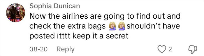 Passenger Comes Up With "Genius" Airport Packing Hack To Save Money On Checked Bags Passenger Comes Up With "Genius" Airport Packing Hack To Save Money On Checked Bags