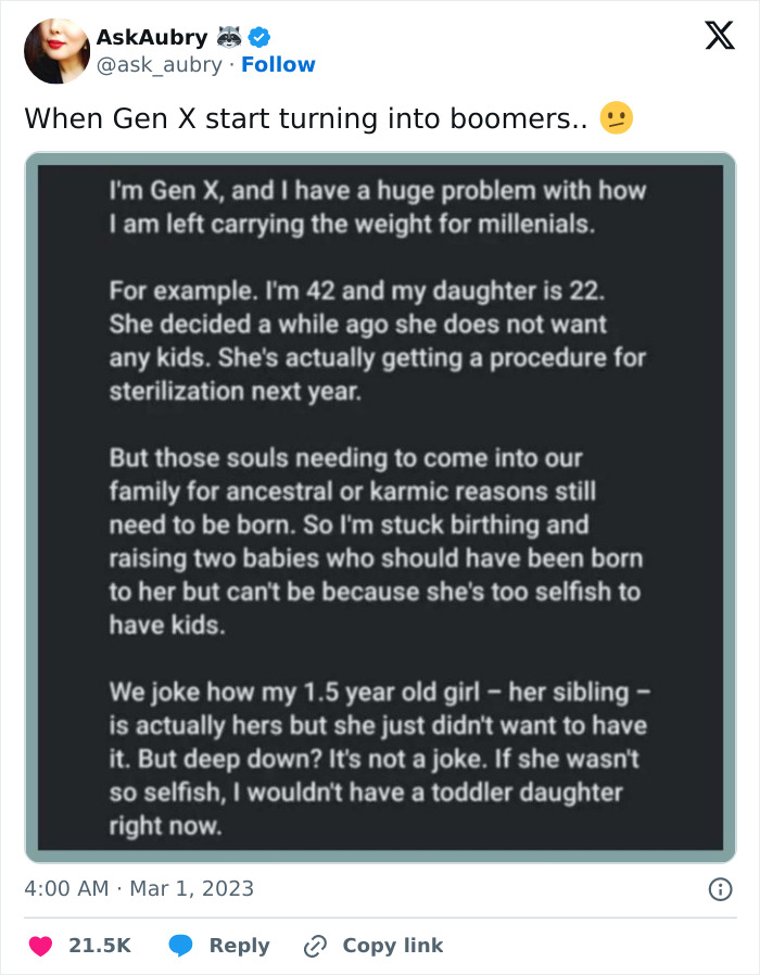 People Are Horrified After Woman Shares Her Daughter Is Childfree So She Had 2 Kids On Her Behalf People Are Horrified After Woman Shares Her Daughter Is Childfree So She Had 2 Kids On Her Behalf